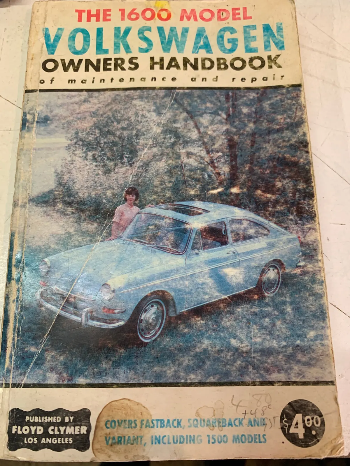 Used Owners Handbook, Type 3 1600 1