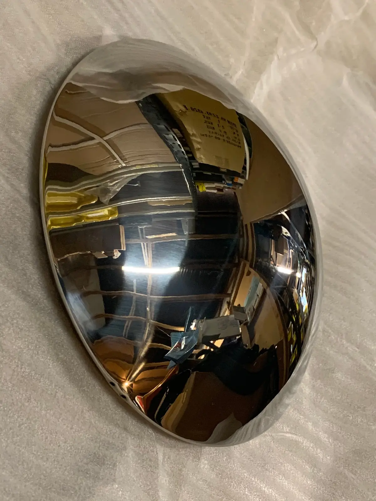 Baby Moon Hubcap In Polished Stainless, Early 1