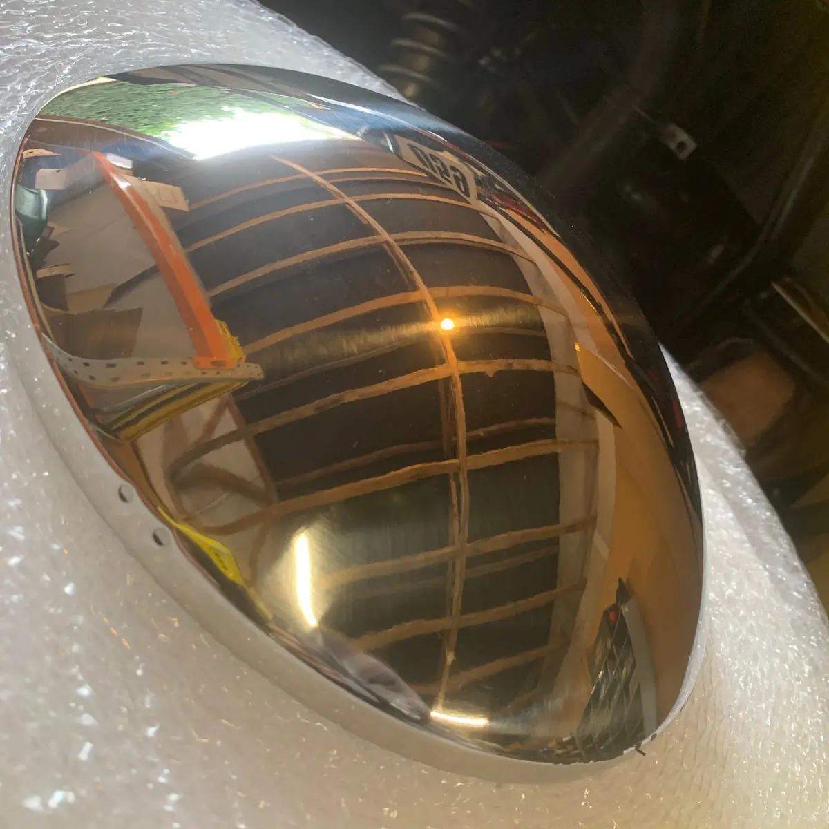 Baby Moon Hubcap In Polished Stainless, Late 1