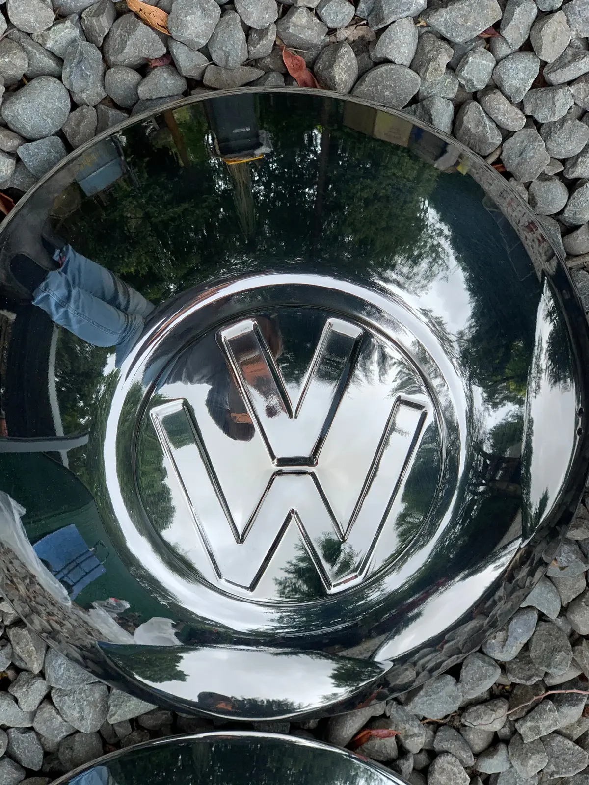 Hub Cap Stainless Vintage, Large Logo Pre 1952 Style 1