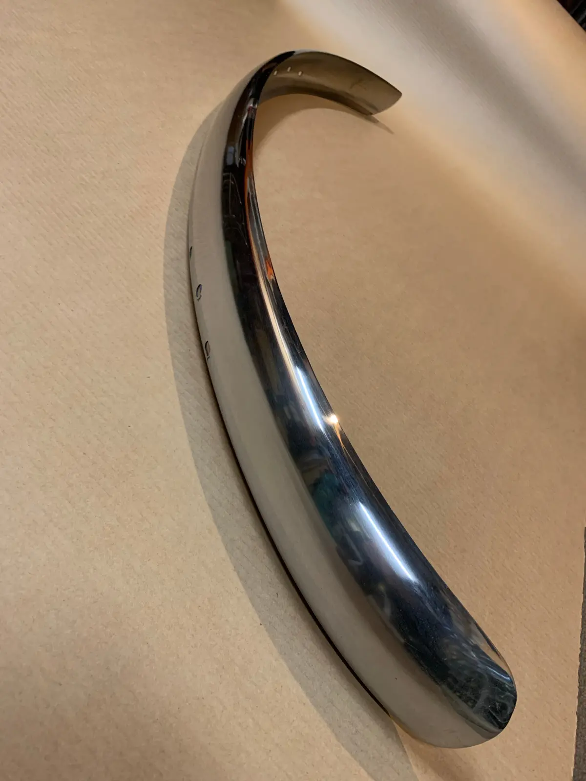 Bumper Chromed Euro Blade Rear Stainless Steel, Beetle 1955-67 1
