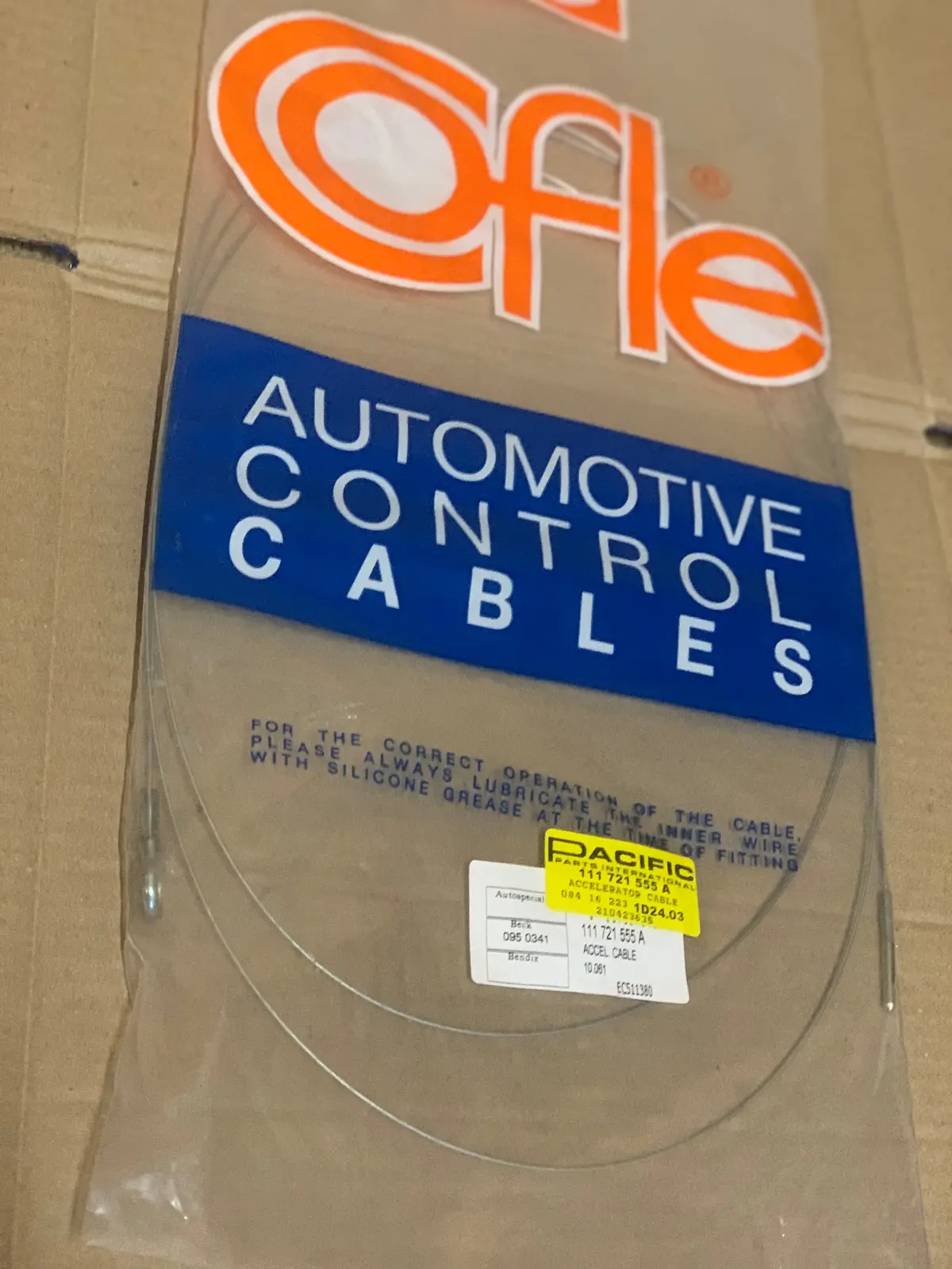 Accelerator Cable, Beetle 1953-57 1