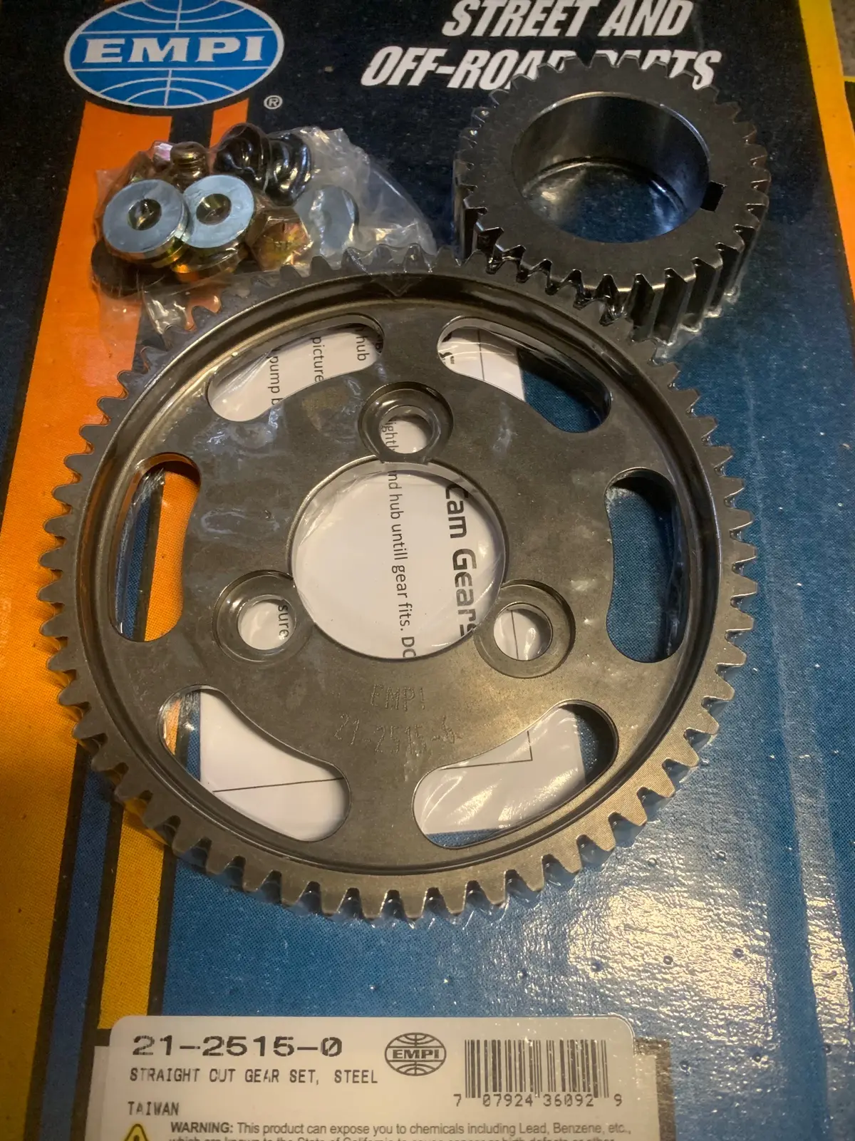 Straight Cut Cam Gear Set, 1200-1600Cc 1