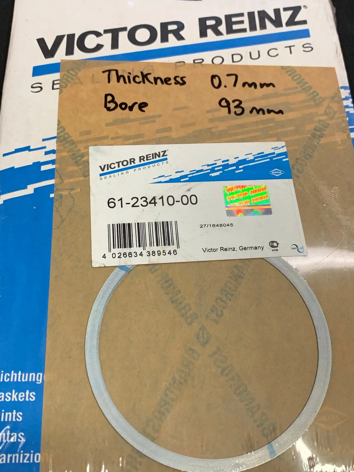 Cylinder Head Gasket, Kombi/T3 1968+ 1