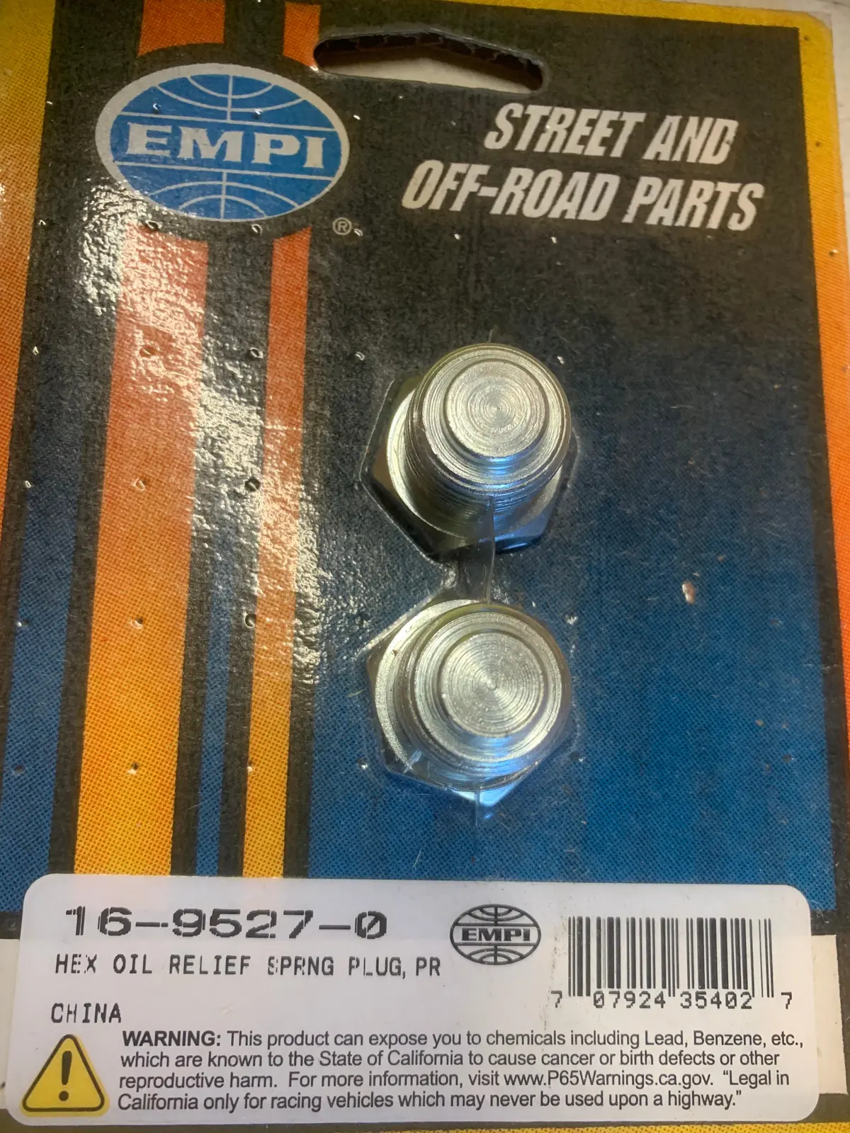 Hex Head / Oil Relief Spring Plug 1