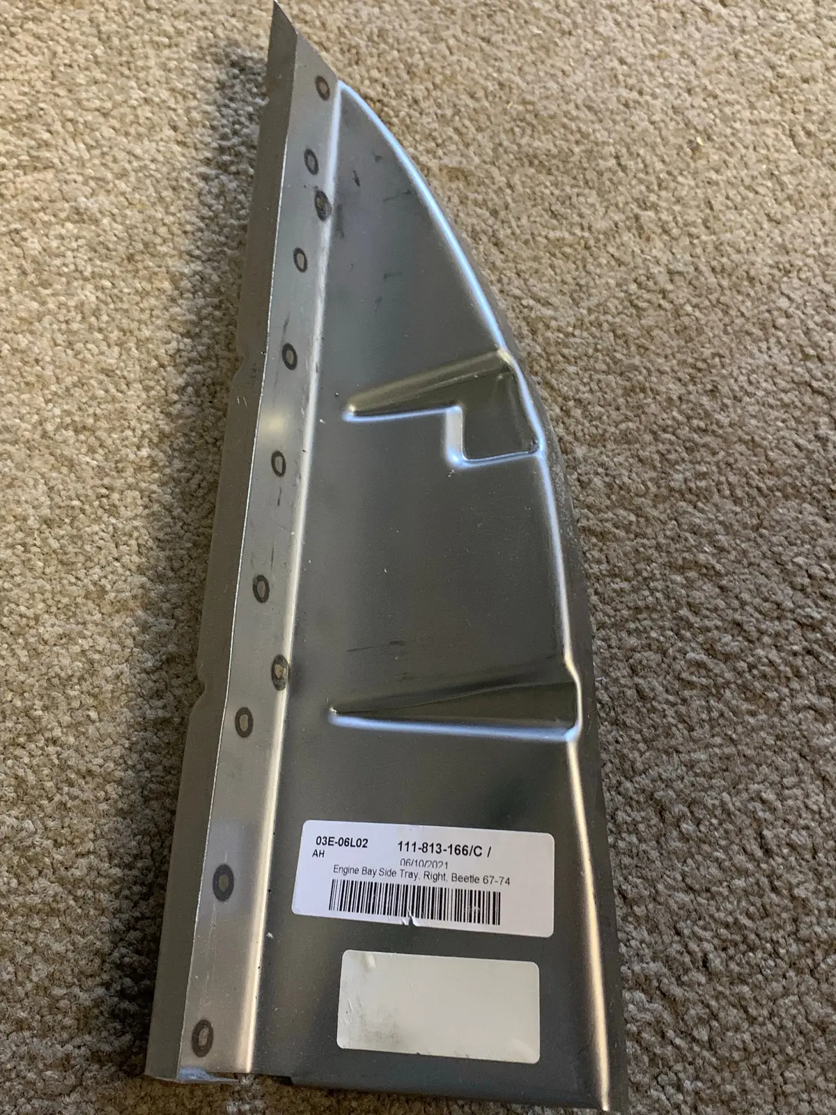 Engine Bay Side Tray, Beetle 1967-74 2