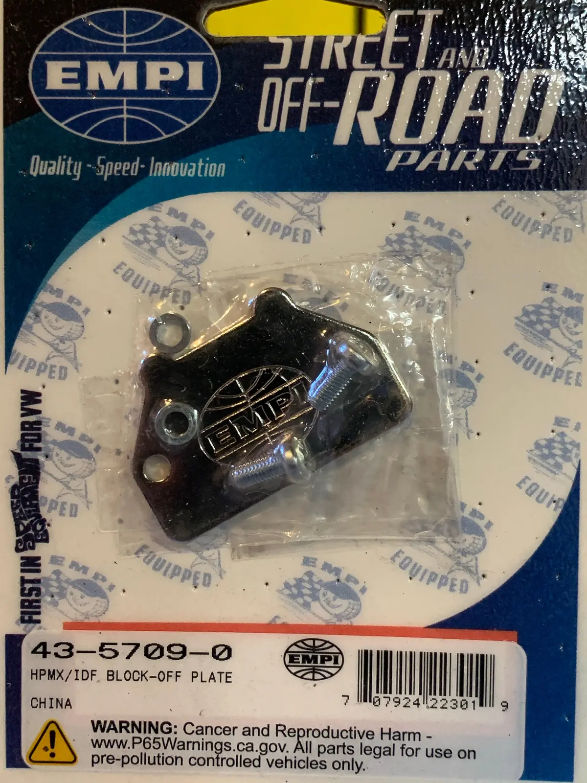Hpmx / Idf Fuel Enrichment Block-Off Plate 1