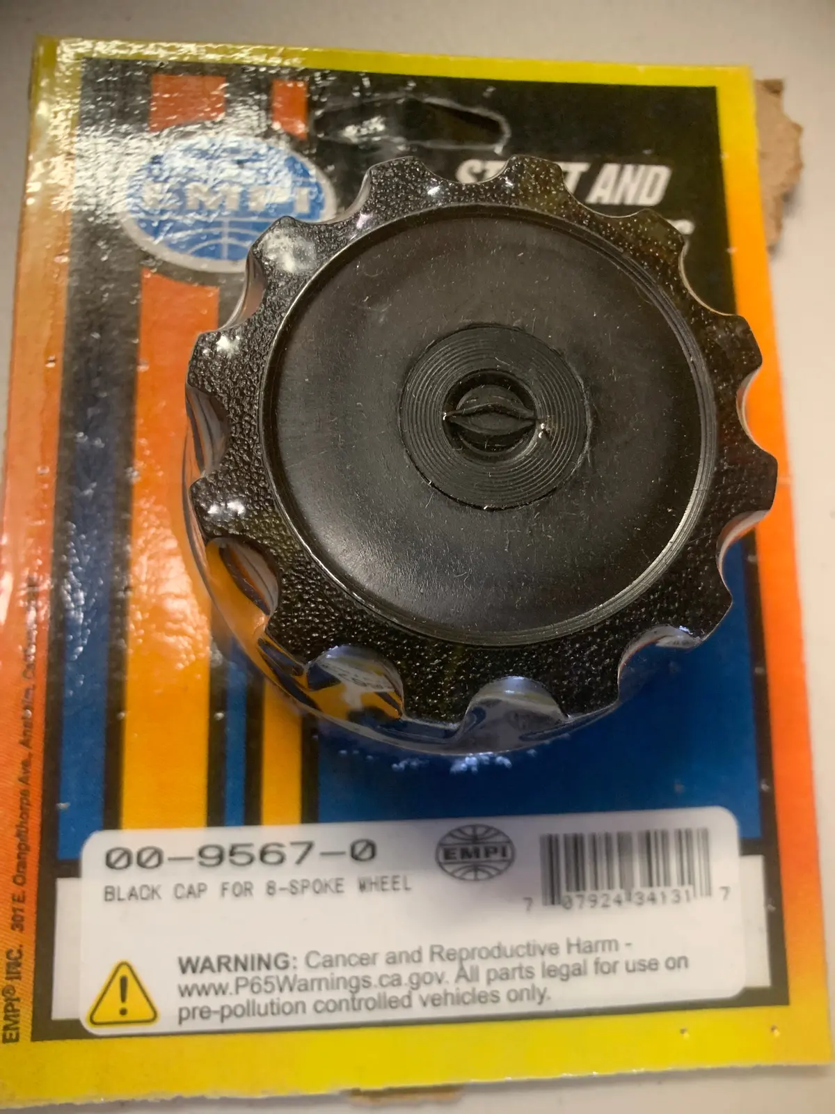 Center Cap For 8-Spoke Empi Wheel Black 1