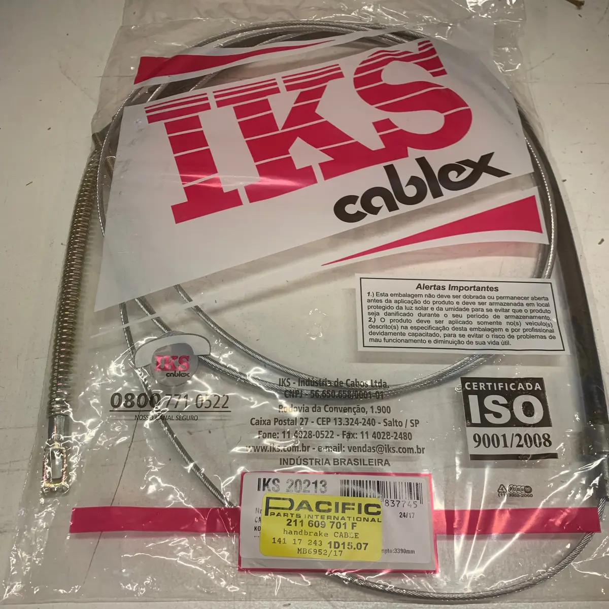 Handbrake Cable, T2 Split 1964-67 1