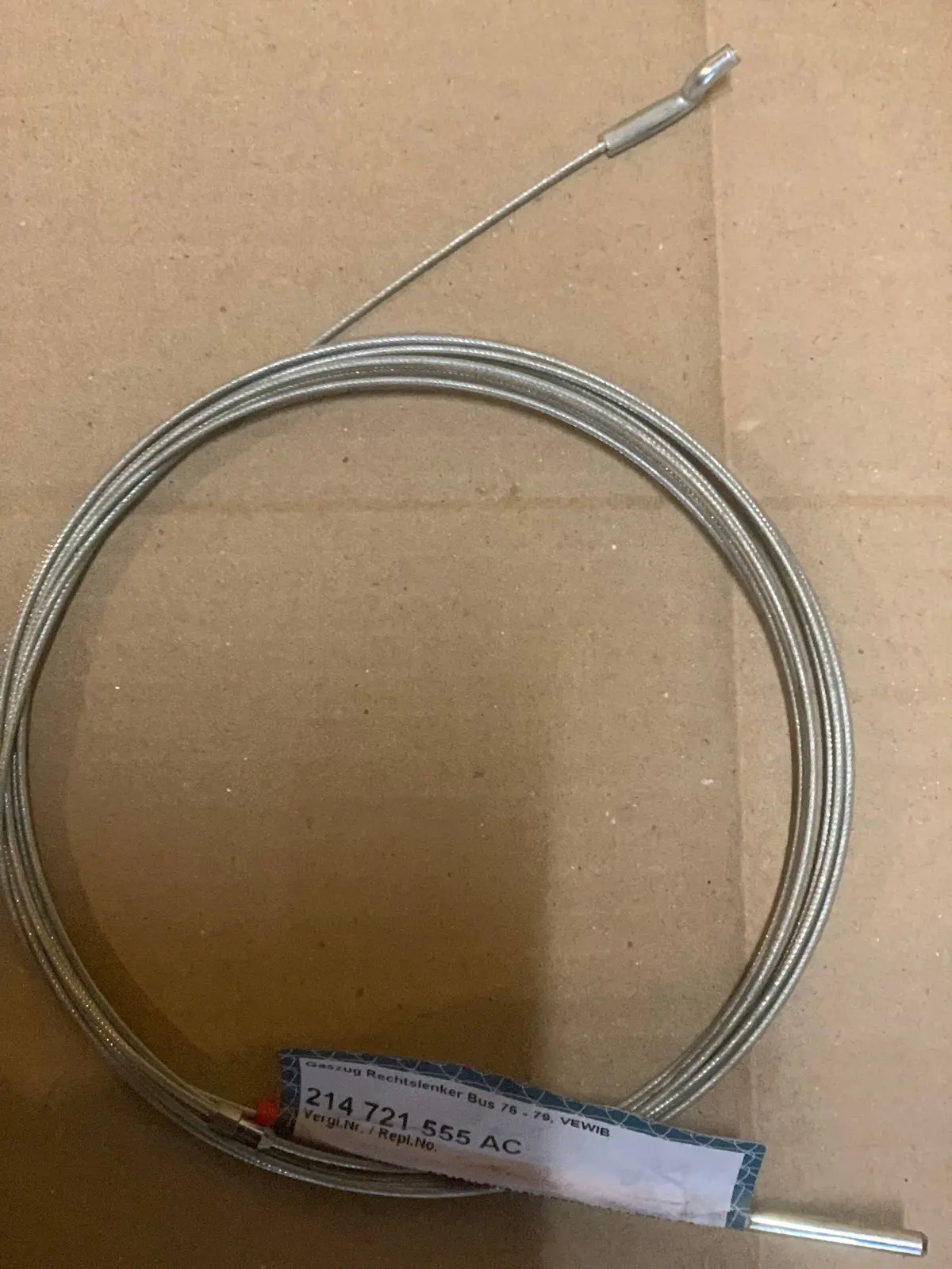 Accelerator Cable Rhd, 1600 T2 Bay 1976-79 1
