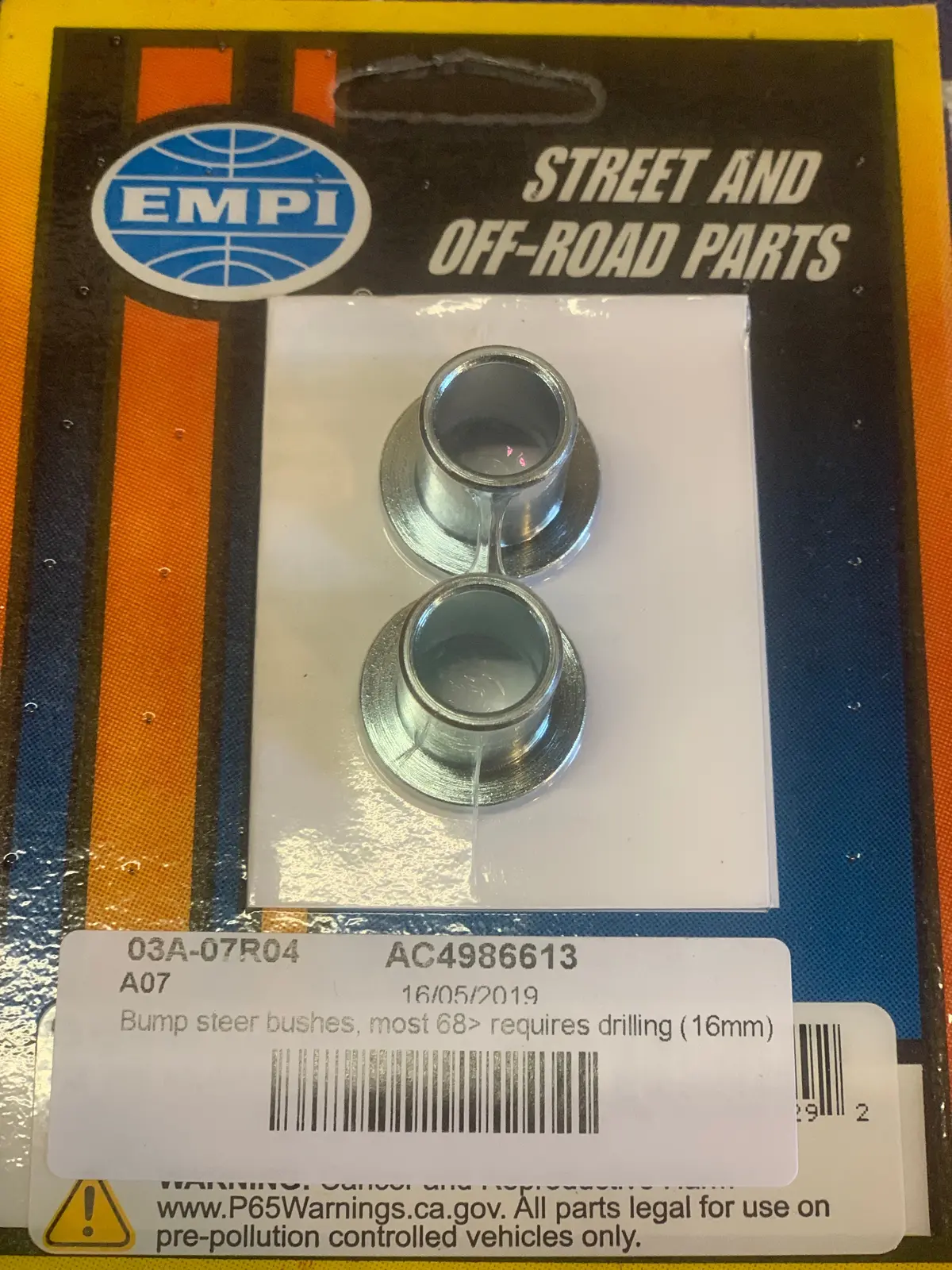 Bump Steer Bush Kit, Beetle/Ghia/T3 1