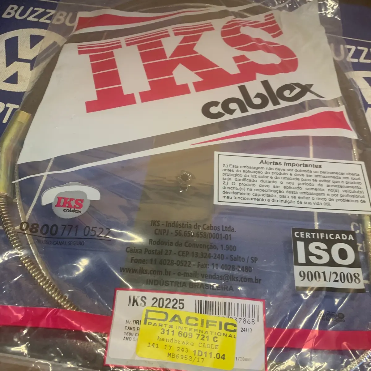 Handbrake Cable, Type 3 1968-73 1
