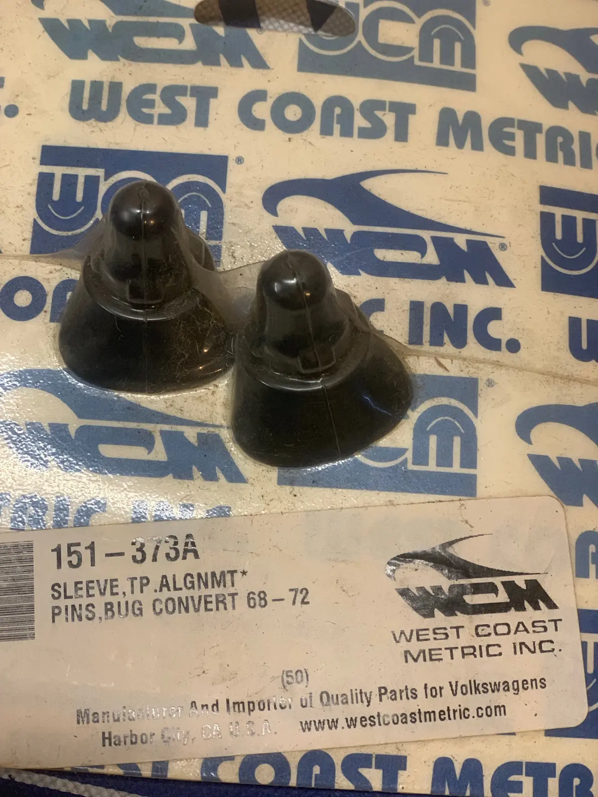 Top Alignment Pin Sleeves, Beetle/Super 1968-72 1