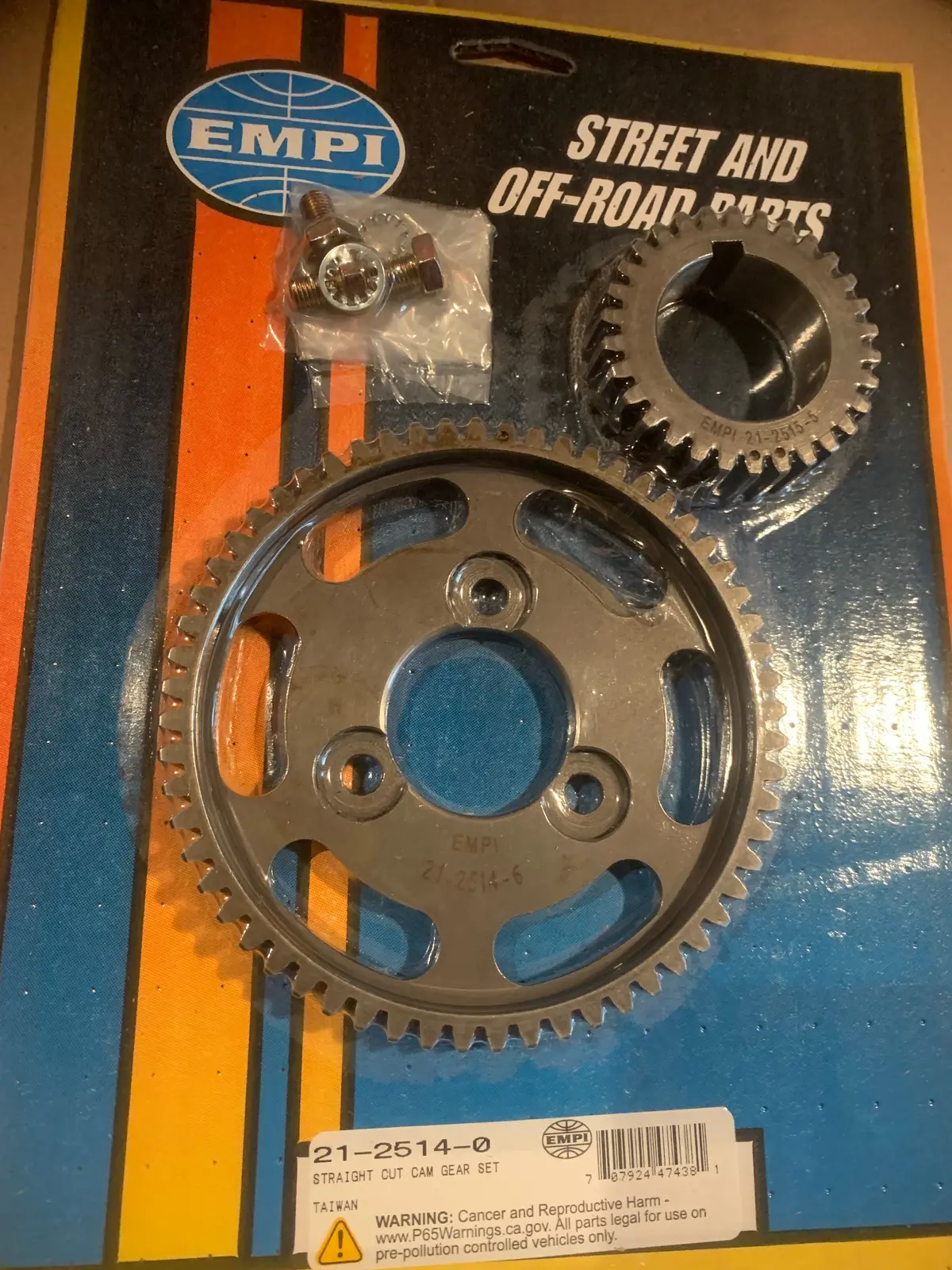 Straight Cut Cam Gear Set, Type 1 1