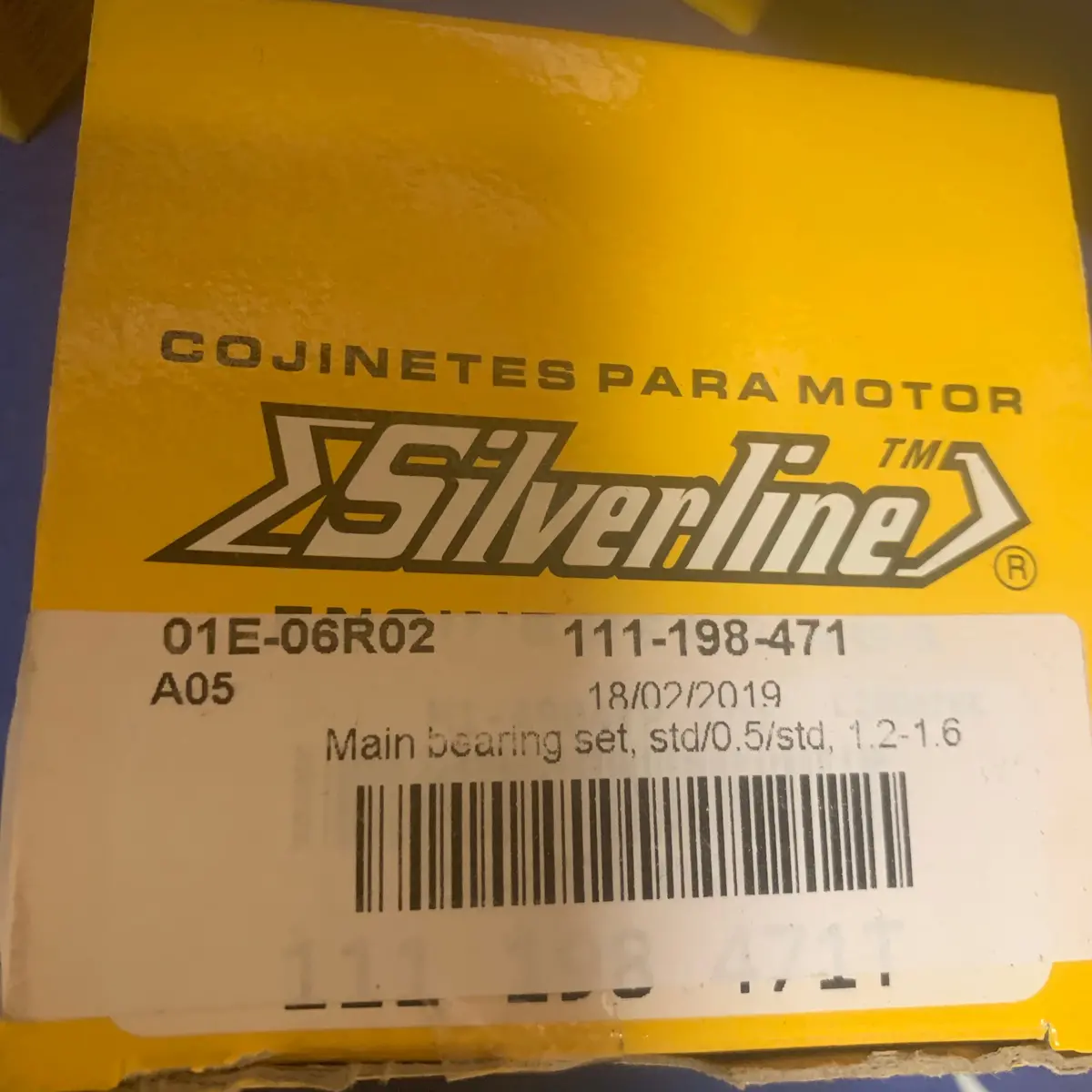 Main Bearings, Cr Std / C 20 / T Std 2
