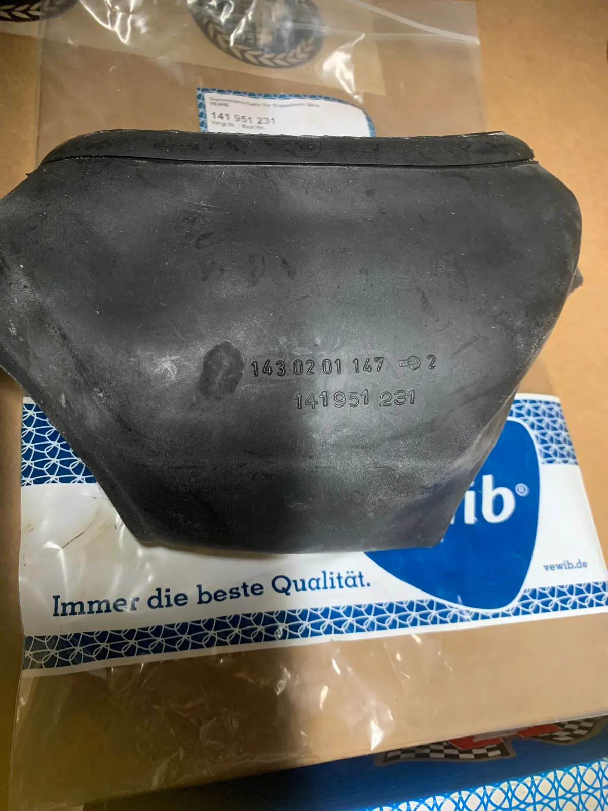 Dual Horn Protection Boot, Ghia 1955-74 1