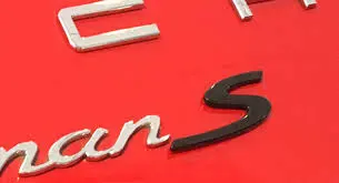 "S" Rear Bumper Emblem For Porsche 1