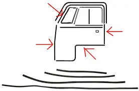 Door Seal Kit, Kombi 1955-67 1