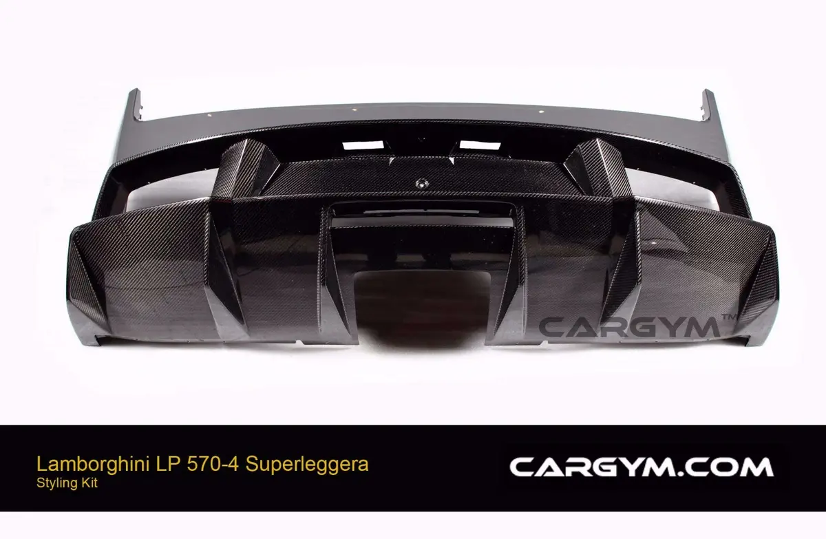Lp570 Style Rear Bumper & Carbon Fiber Rear Diffuser 1