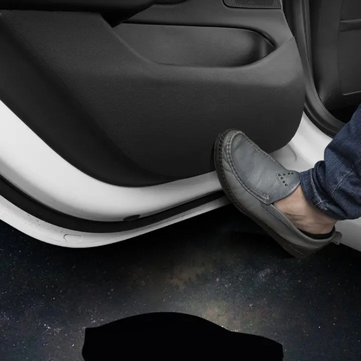 Leather Anti-Kick Mat Sticker Interior Anti-Dirt Protector For Tesla Model 3 (4Pcs) 1