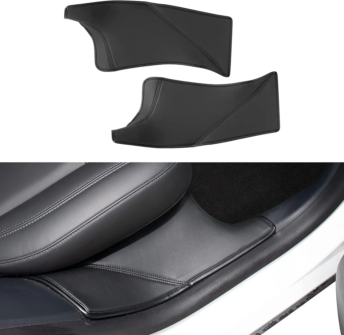 Leather Rear Door Sill Protector For Tesla Model Y 2020-2025.03 1