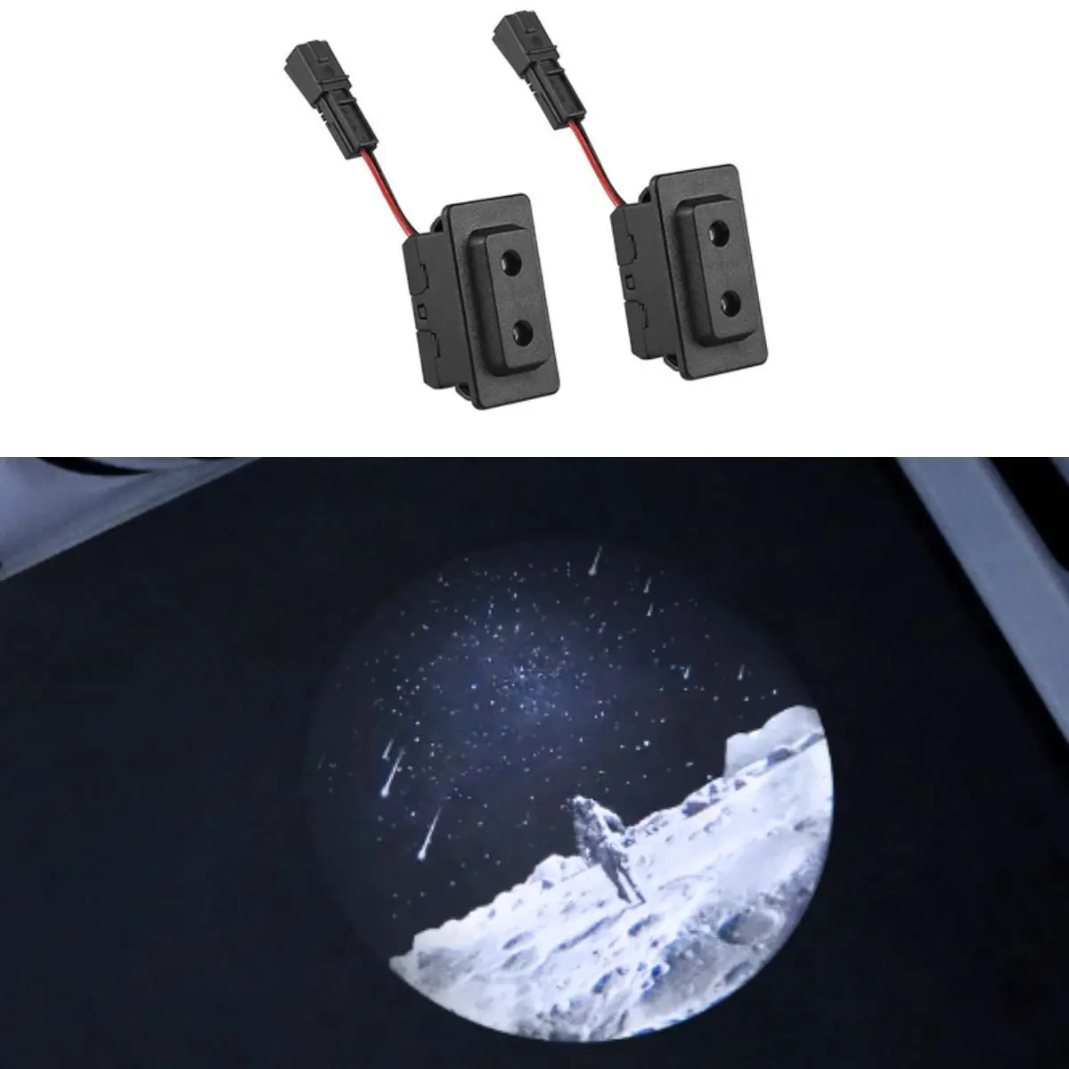 Led Courtesy Door Projector Puddle Lights For Tesla Model 3 / Y 1