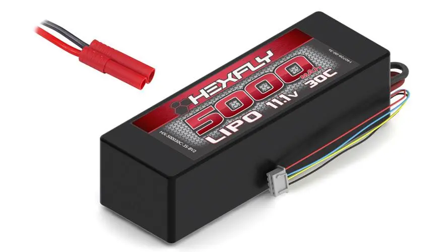 Hx-500030C-3S-Bv2 5000Mah 11.1V 30C Lipo Battery With Banana 4.0 Connector 1