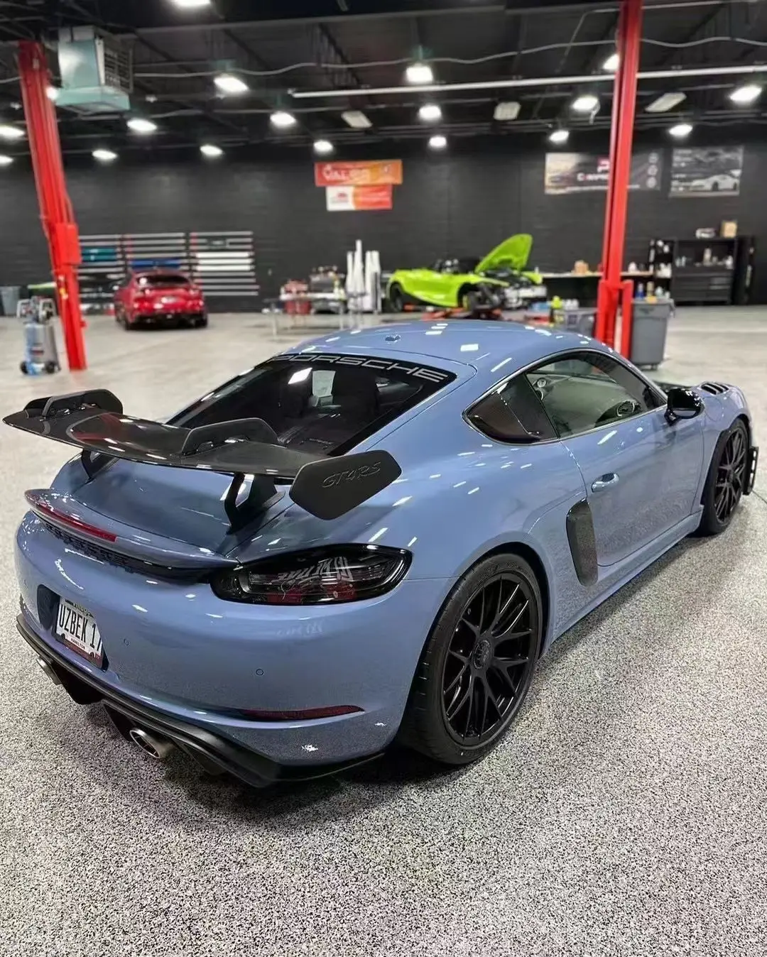 Porsche 718 / 981 Cayman Gt4rs Carbon Fiber Rear Wing Spoiler 1