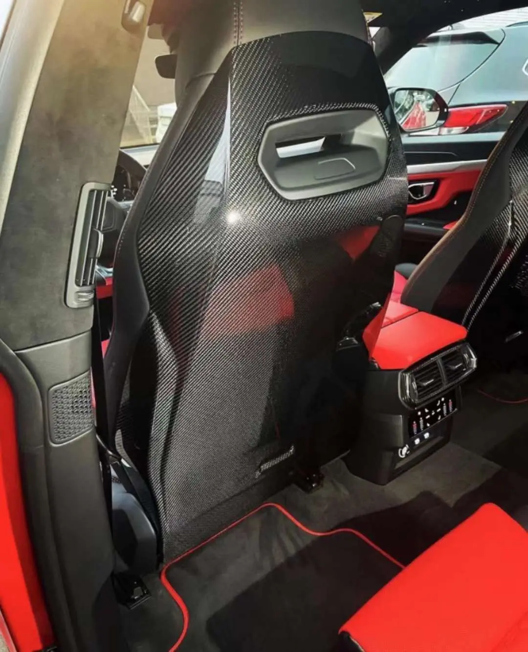 Carbon Fiber Seat Rear Replacement Panel Cover Kit For Lamborghini Urus 1
