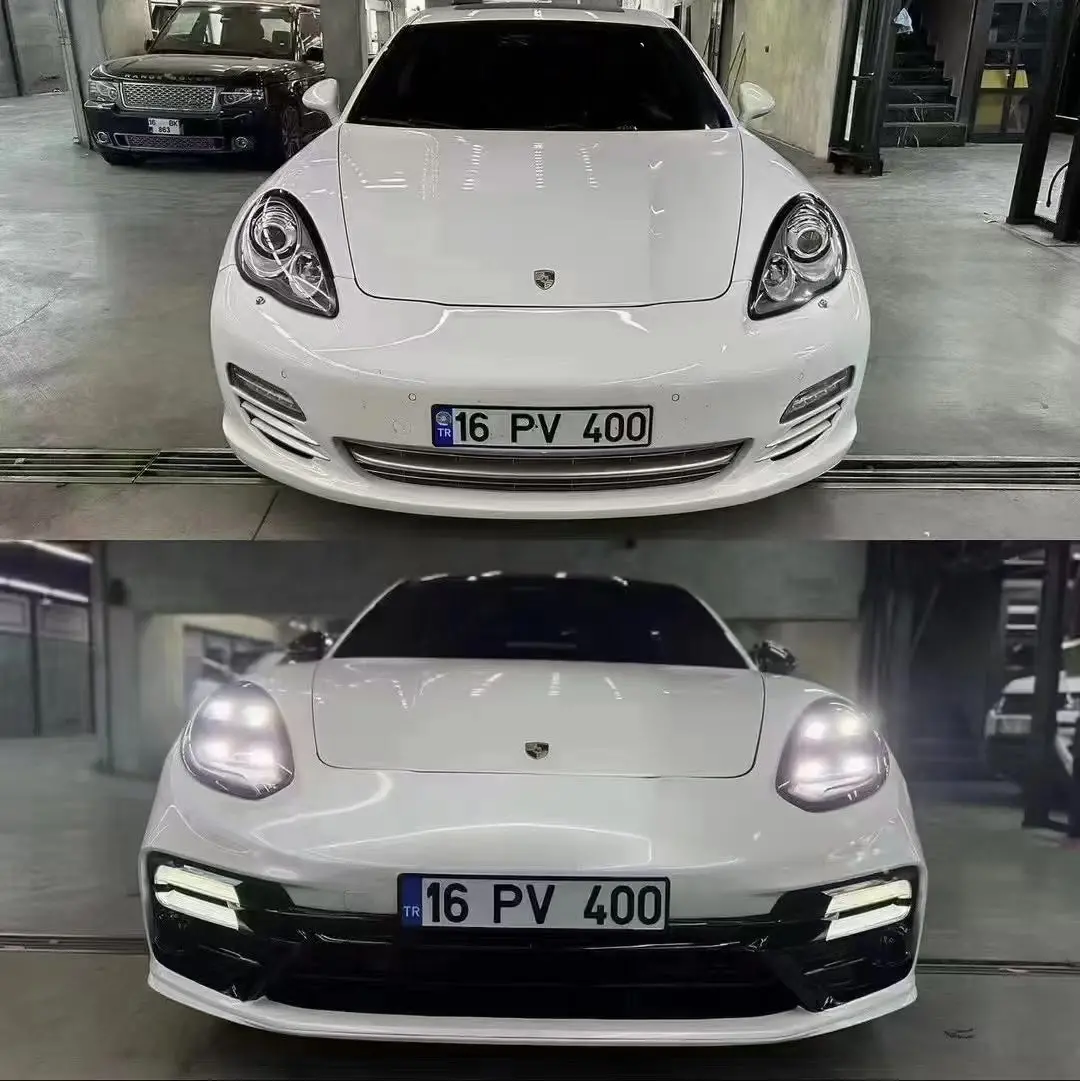 Porsche Panamera 970 Convert To 971 Front Bumper Conversion Kit W/ Headlight 1