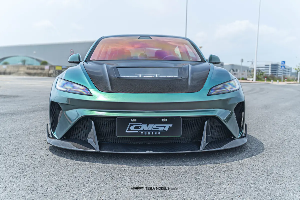 Cmst Carbon Fiber Front Bumper Kit For Tesla Model 3 Highland 2023+ 1