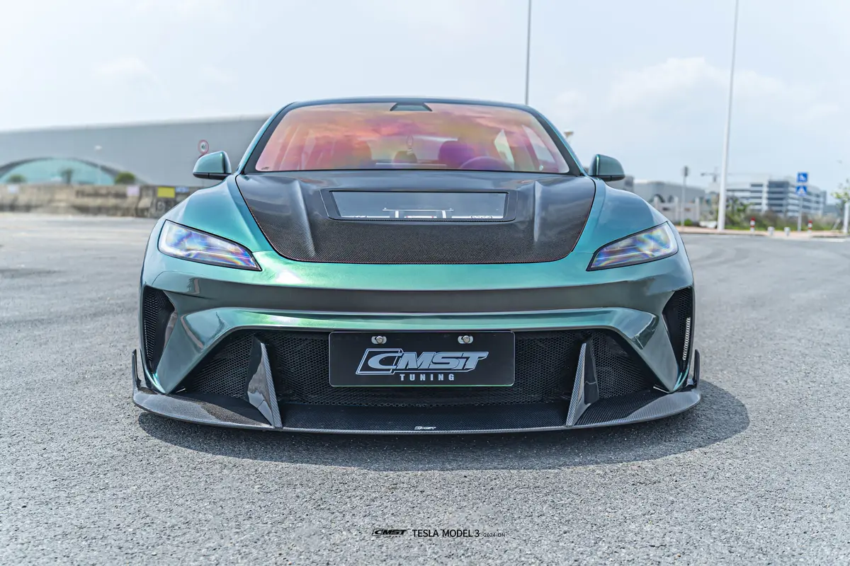 Cmst Carbon Fiber Front Bumper Kit For Tesla Model 3 Highland 2023+ 1