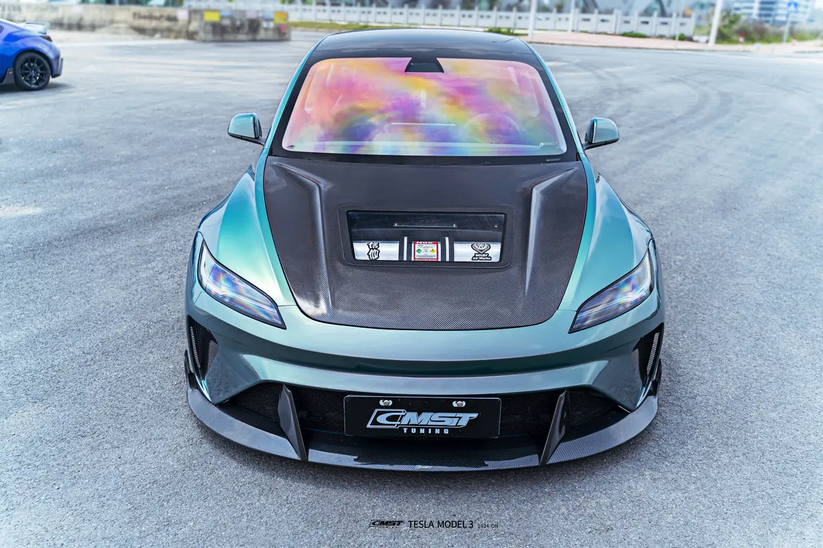 Cmst Carbon Fiber Full Bumper Aero Body Kit For Tesla Model 3 Highland 2023+ 1