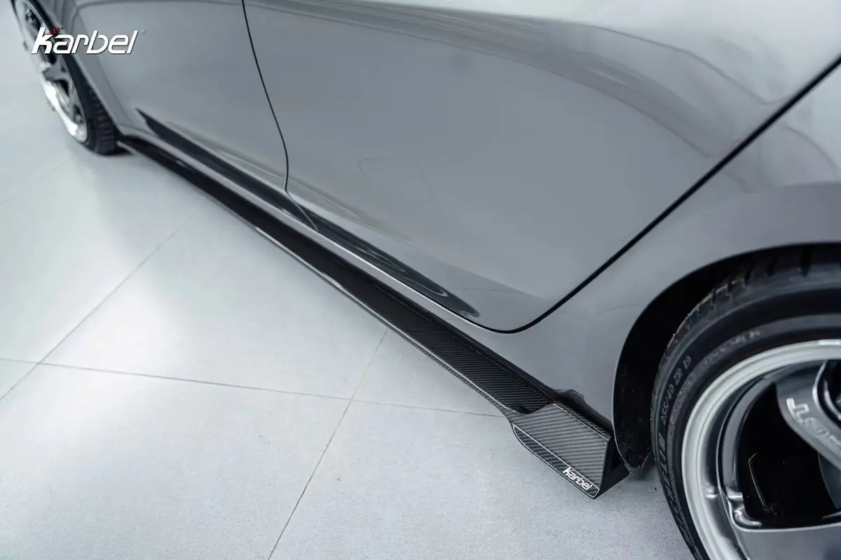 Karbel Dry Carbon Fiber Side Skirts For Tesla Model 3 Highland 2023+ 1