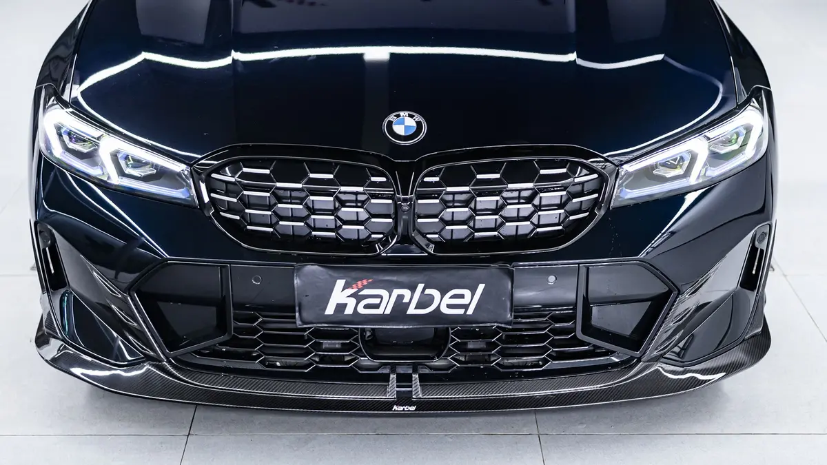 Karbel Carbon Dry Carbon Fiber Front Lip Spoiler Ver. 1 For Bmw 3-Series G20 Lci 2022+ 1