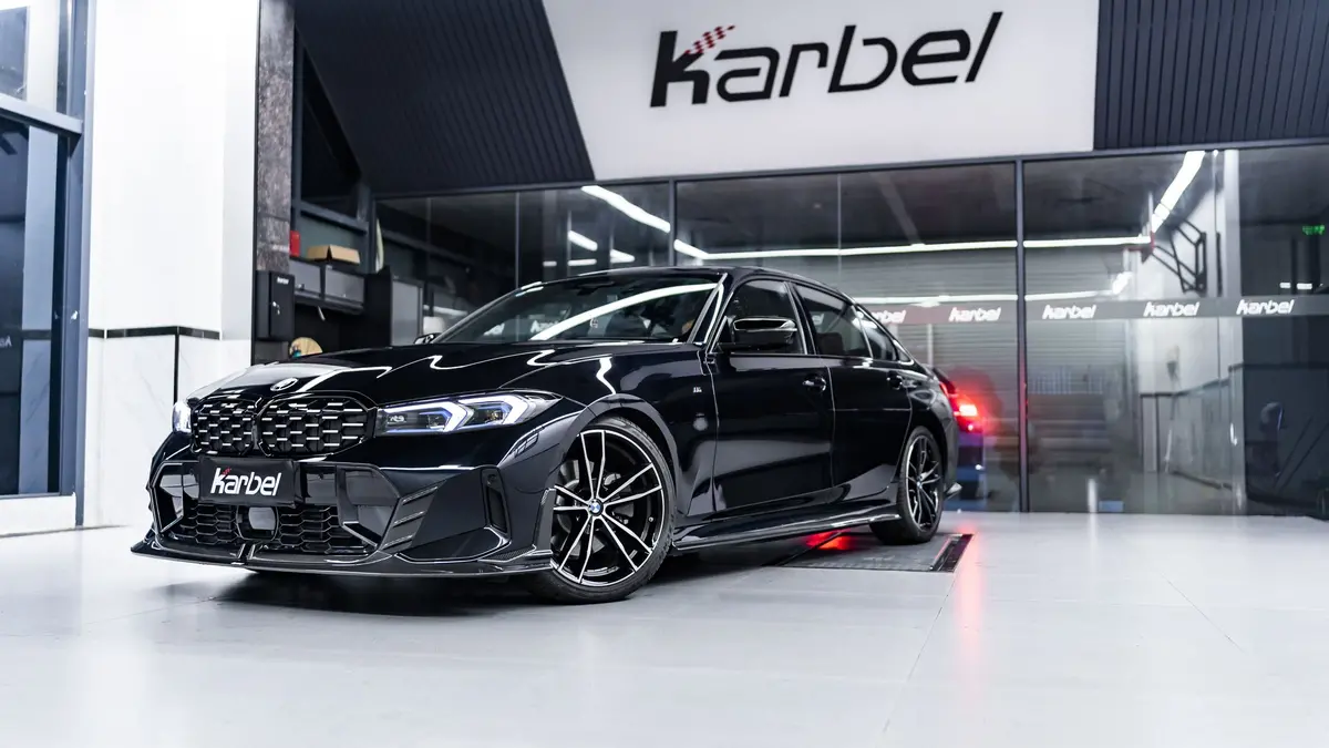 Karbel Carbon Dry Carbon Fiber Front Lip Spoiler Ver. 1 For Bmw 3-Series G20 Lci 2022+ 2