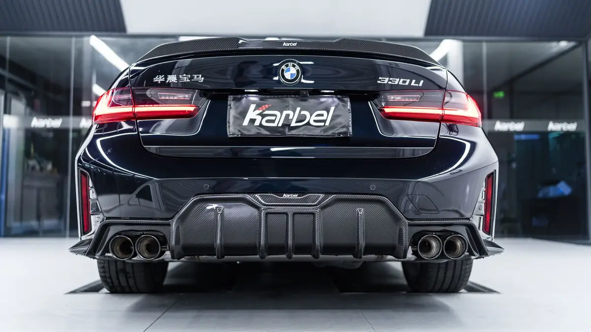 Karbel Carbon Dry Carbon Fiber Rear Diffuser Ver. 1 For Bmw 3-Series G20 Lci 2022+ 1