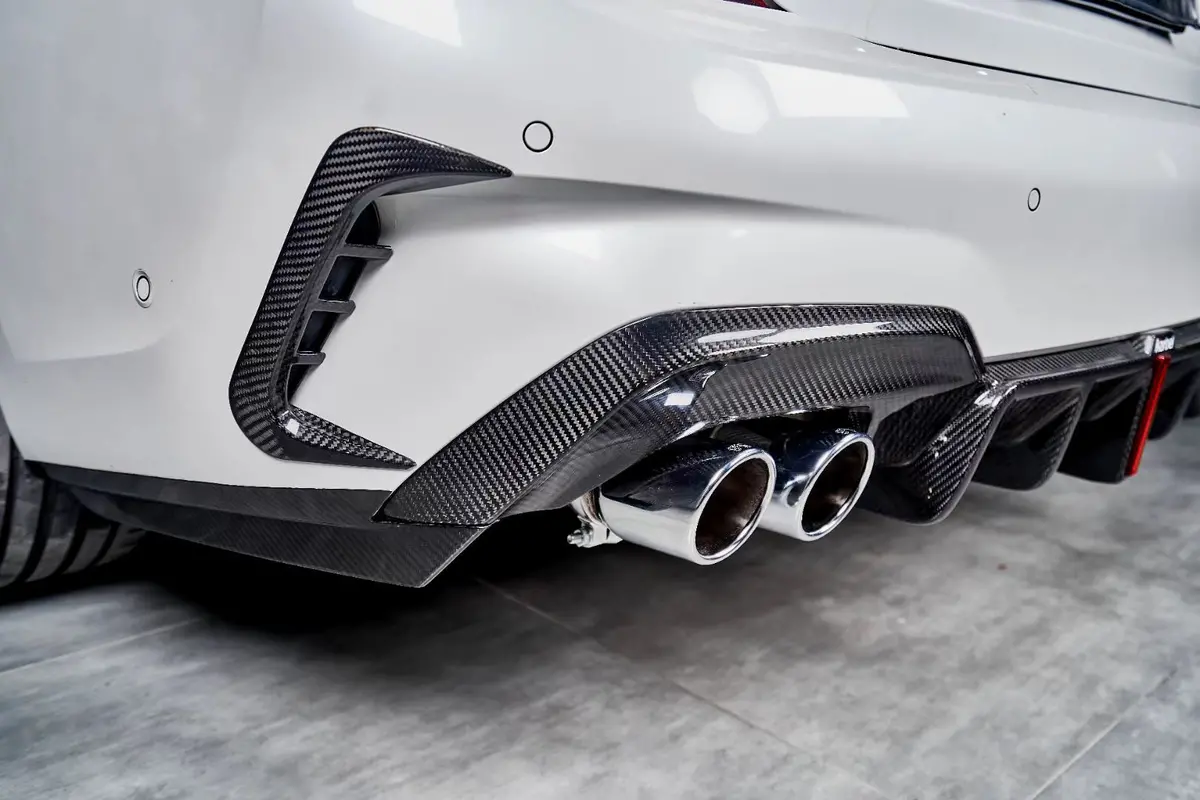 Karbel Carbon Dry Carbon Fiber Rear Bumper Canards For Bmw 3 Series G20 2019+ 1