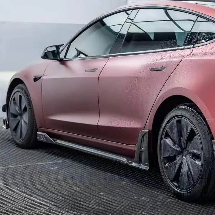 Armor Extend Carbon Fiber Side Skirts For Tesla Model 3 2023+ 1