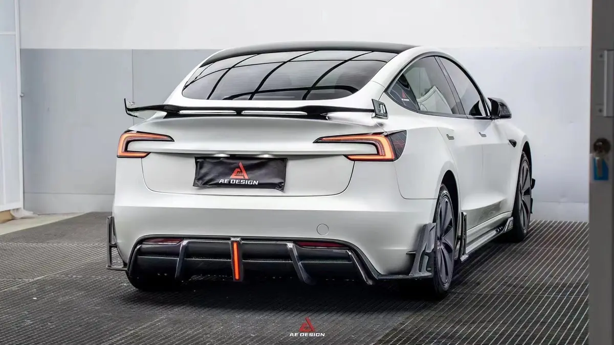Armor Extend Carbon Fiber Rear Wing Spoiler For Tesla Model 3 2023+ 1