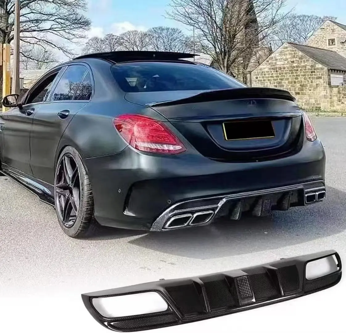 Carbon Fiber Rear Diffuser For Mercedes-Benz C-Class W205 Amg 1