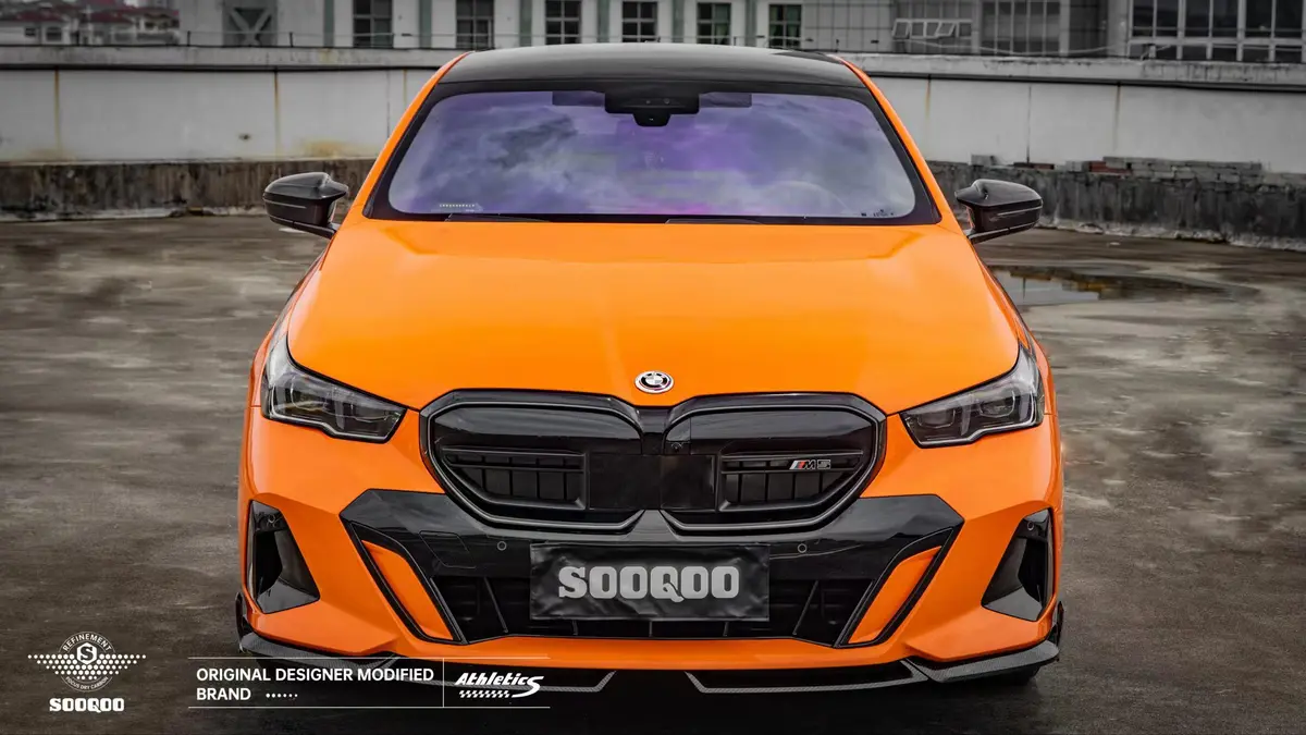 Sooqoo Dry Carbon Fiber Front Lip Spoiler For Bmw I5 / 5-Series G60 2023+ 1