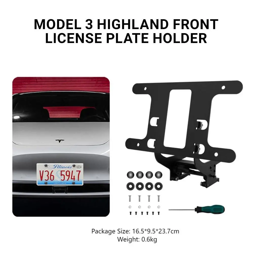 Model 3 Highland Us Standard License Plate Holder | Aluminum Bracket 1