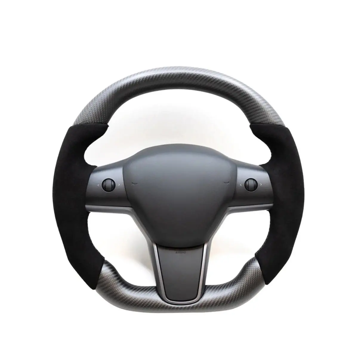 Model 3 / Y Alcantara Carbon Fiber Steering Wheel【Style 14】 1