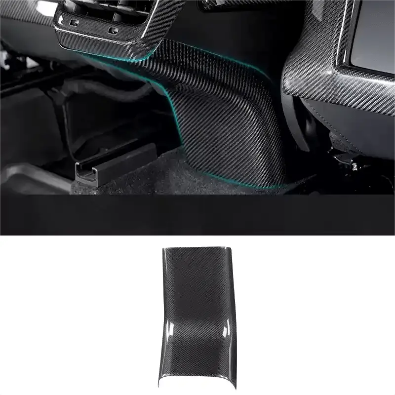 Model 3 / Y Backseat Center Console Base Cap - Carbon Fiber Interior Mods 1