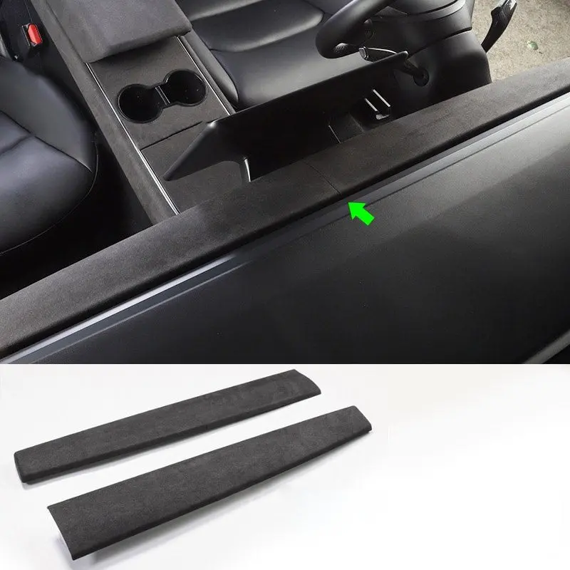 Alcantara Dashboard Cover For Model 3/Y | 2-Piece Set | 2 Colors | 3M Adhesive | 15-Min Install 1