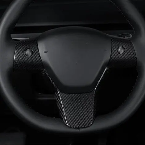 Model 3 / Y Steering Wheel Patch - Carbon Fiber Interior Mods 1