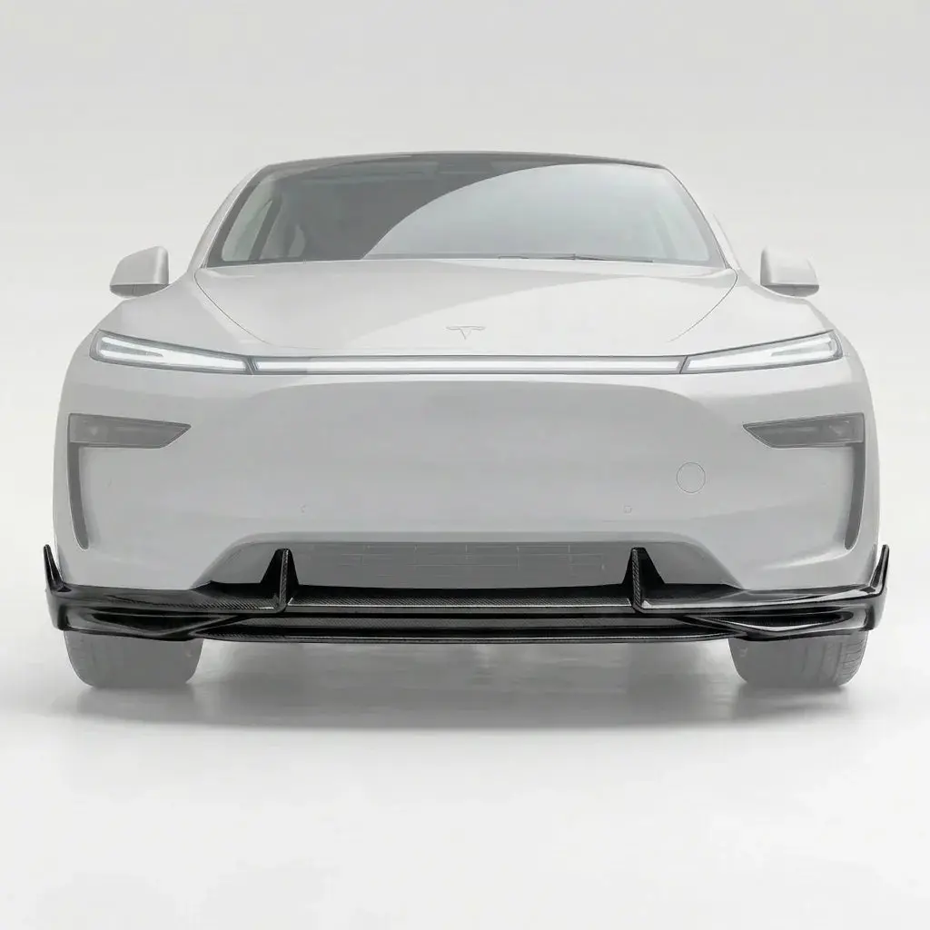 Model Y Juniper Carbon Fiber Front Lip Splitterc- High Performance Exterior Upgrade (Glossy/Matte) 1