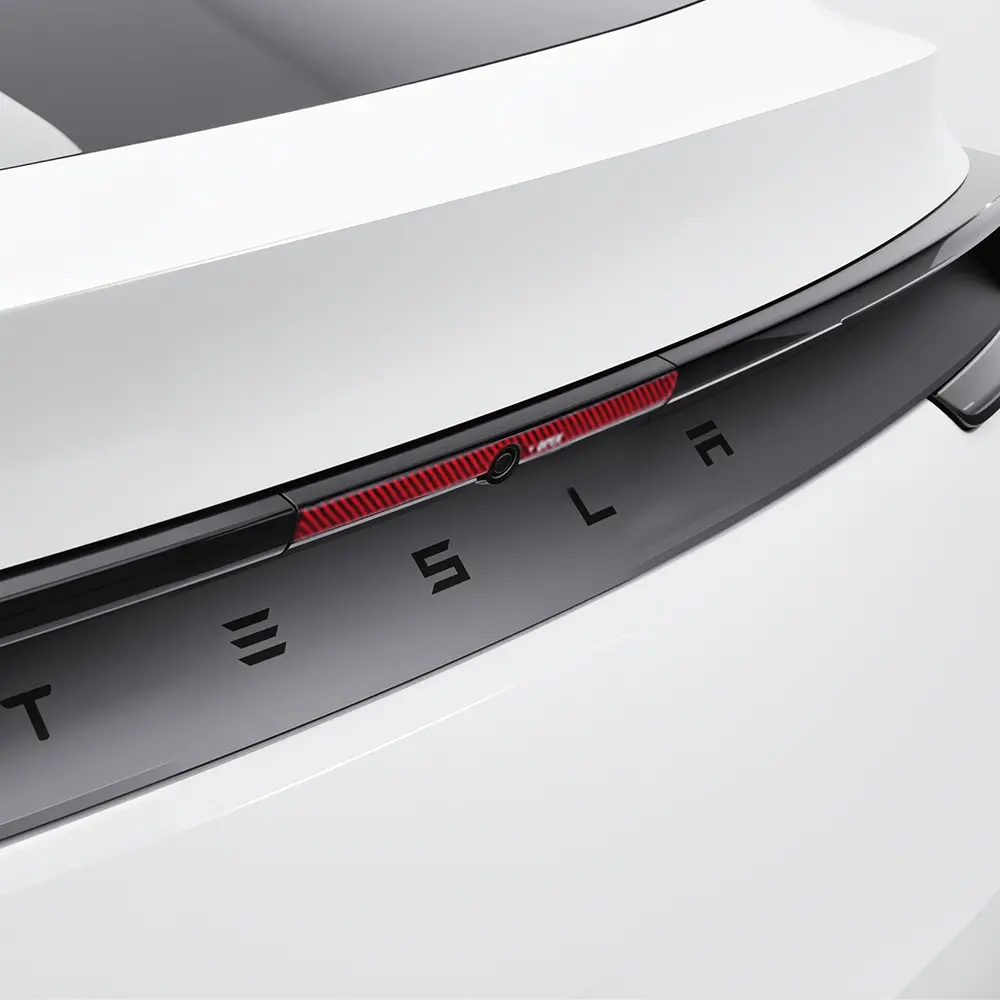 Model Y Juniper Rear Trunk Button Sticker | Flexible Urethane Carbon Fiber 1