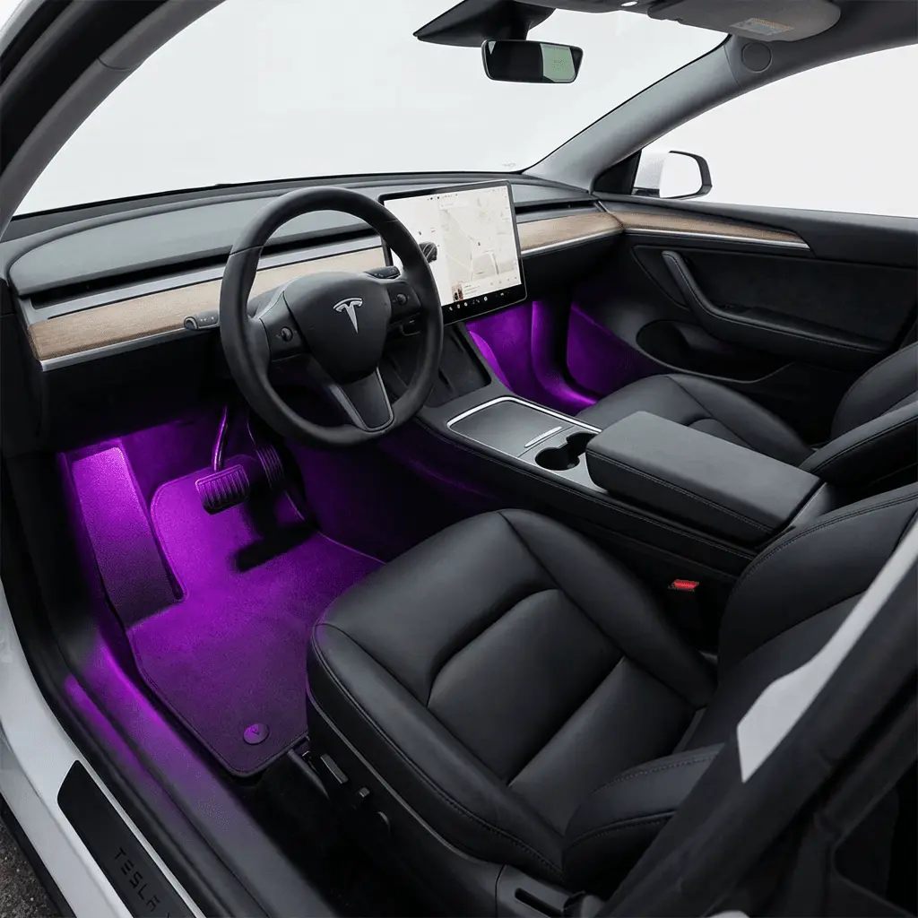Tesery Multi-Color Rgb Footwell Led Lights For Model 3/Y/S 1
